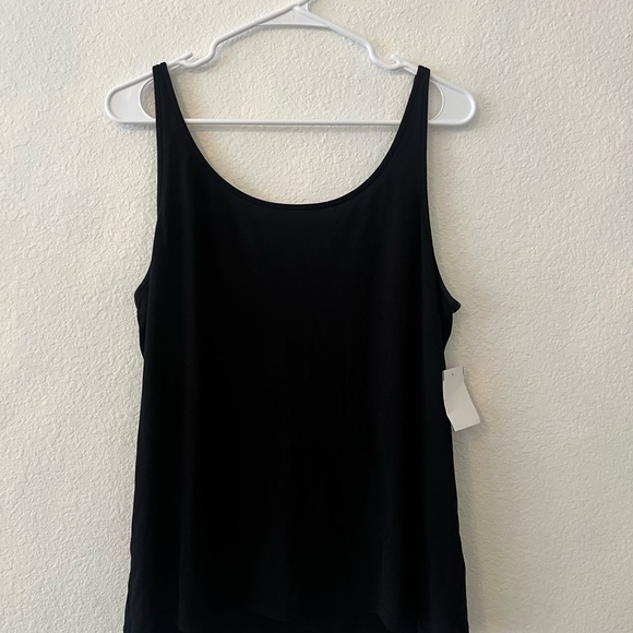 Eileen Fisher Tops - NEW Eileen Fisher 100% Silk Black Tank Cami XL Blouse